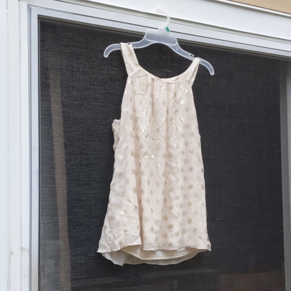 Gold sleeveless top size medium